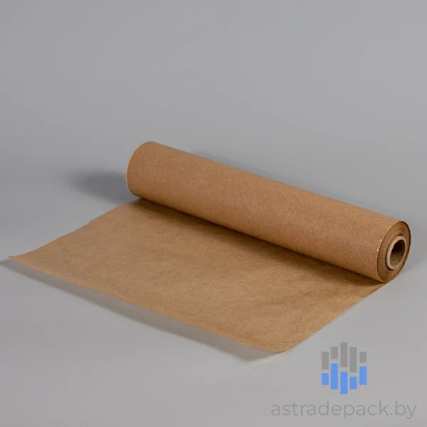 Артикул: ПРС-29*50. Пергамент для выпечки (корич.) в рулонах, 29 см * 50 м, (2-х сторон. силиконизация). Россия / Украина.