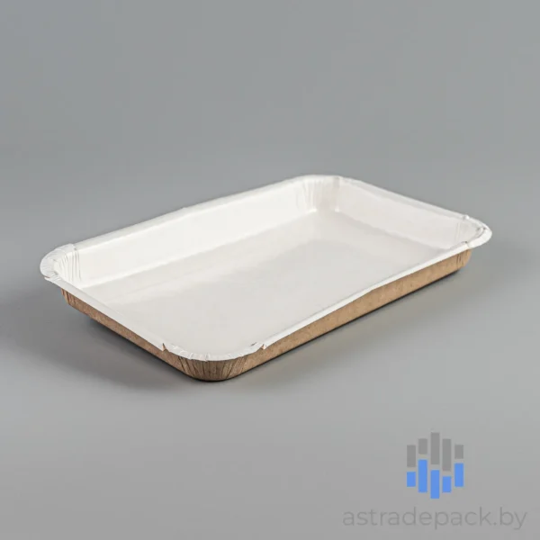 Артикул: PLATTER 400. Лоток. Цвет: белый/крафт. Объем: 400 мл. Размер: 200/220 х 110/140х20 мм. Россия / Украина.