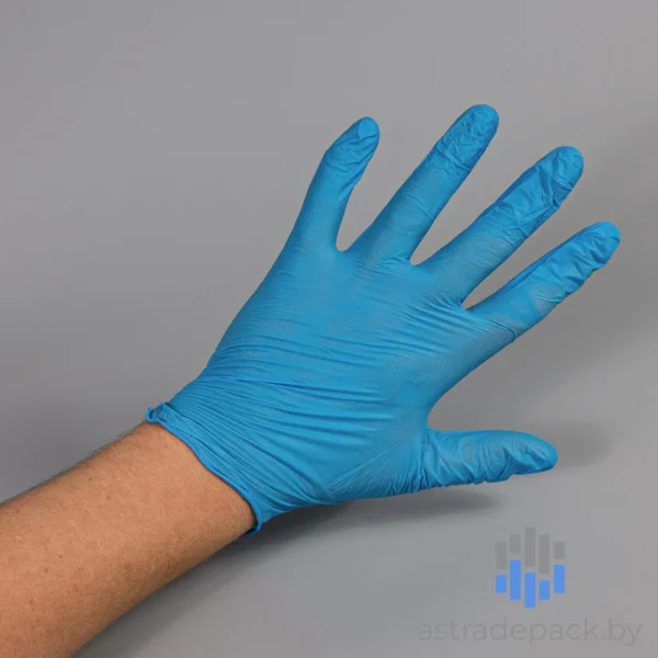 Перчатки нитриловые, СИНИЕ, одноразовые, размер М, L, XL. Россия / Украина.